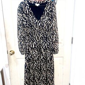 Black and White Animal Print Dress